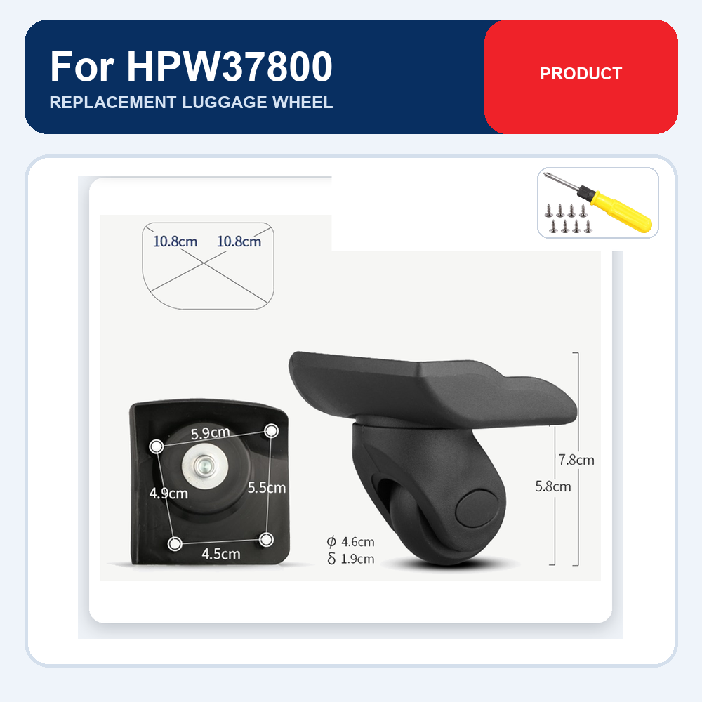 Silent Replacement Luggage Wheels - Vervangend bagagewiel voor Samsonite HPW37800, geschikt